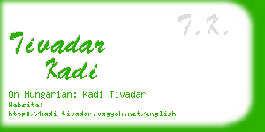 tivadar kadi business card